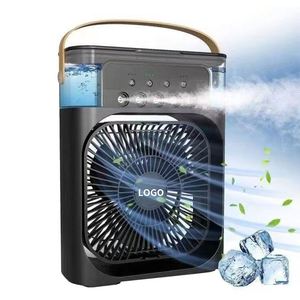Ventilateur brumisateur portable noir multifonction avec logo personnalisé, niveaux réglables et poignée - Product Image 2
