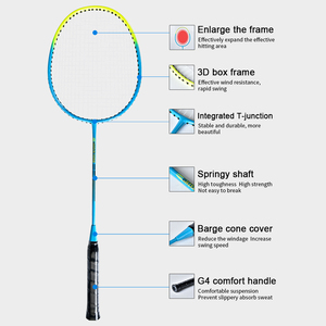 Raquette de badminton personnalisée WHIZZ modèle <span class=keywords><strong>JOYCE</strong></span> 705B, raquette de badminton en acier de haute qualité - Product Image 5