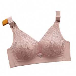 Fashion Maternity Soft Comfortable Solid <strong>Black</strong> Sexy Lace Wireless Breathable <strong>Nursing</strong> Lady <strong>Bra</strong> with Clips and Removeable Pad - Product Image 3