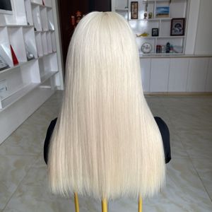 วิกผมทางการแพทย์สีบลอนด์อ่อนแบบตรง ทำจากซิลิโคนรอบศีรษะ  วิกผมไหมแท้จากรัสเซีย พร้อมแถบกันลื่น  ถักด้วยมือ สำหรับผู้มีภาวะผมร่วง - Product Image 4