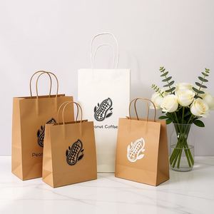 Bolsas de Papel Impresas Personalizadas para Vino y Bebidas, Bolsas de Papel Kraft Ecológicas Marrones y Negras para Envasado de Alimentos y Bebidas - Product Image 5