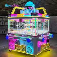 Machine à griffes de luxe à monnayeur pour 8 joueurs, grande machine de jeu d'arcade à 4 faces pour la distribution de cadeaux et de jouets en peluche, pour l'amusement