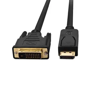 DisplayPort เป็น DVI สายอะแดปเตอร์ตัวผู้ DP ไปยัง DUAL LINK สายแปลงวิดีโอ DVI-D สำหรับจอมอนิเตอร์6ฟุต
