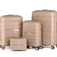 Offre Spéciale – Ensemble de 3 Valises Légères en PP Imperméable avec Roues Universelles en Polyester, Logo Personnalisable, Unisexe, pour Voyages d'Affaires