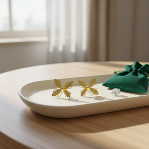 Orecchini a forma di animale alla moda da donna gioielli in zircone smeraldo con diamanti placcati oro - Product Image 3