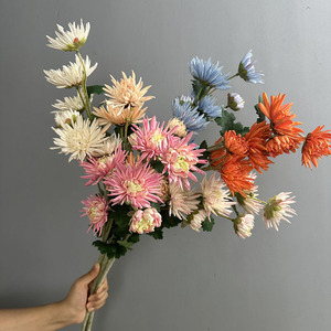 Plantes artificielles, bouquet <span class=keywords><strong>de</strong></span> fleurs artificielles Spider Mum pour la décoration <span class=keywords><strong>de</strong></span> bureau, <span class=keywords><strong>de</strong></span> jardin et <span class=keywords><strong>de</strong></span> la maison, personnalisable, imitation <span class=keywords><strong>de</strong></span> fleurs artificielles - Product Image 1