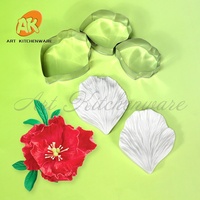 Gumpaste-Blumen-Silikon-Adernformer, Edelstahl-Fondant-Ausstecher-Set, Kuchen-Dekorations-Adernform, Zuckerpaste-Rosen-Pfingstrosen-Herstellungswerkzeug