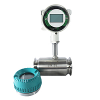 Medidor de Flujo de Líquido Digital Tipo Abrazadera de Acero Inoxidable SS304, con Salida de Señal de 4-20mA, para Vino y Agua Pura