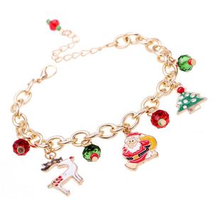 Promotional Fashion Festival Christmas Santa Claus Tree Woman Luxury Chain Bracelet Fashion Jewelry Accessories <b>Hand</b> Chain - Product Image 3