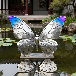 ของตกแต่งสวนแบบกำหนดเอง, งานฝีมือโลหะ, ประติมากรรมกระจกสแตนเลส - Product Image 4