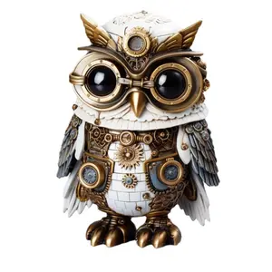 Polyresin owl statue resina artigianato ornamenti decorazione della casa