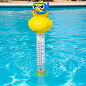 Thermomètre flottant étanche en forme de canard en plastique mignon pour piscine, <span class=keywords><strong>spa</strong></span> et salle de bain - Product Image 1