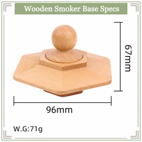 Kit de fumage pour cocktails en bois de hêtre, complet avec torche, boîtes à copeaux de bois, emballage écologique de luxe en boîte cadeau magnétique, logo personnalisé