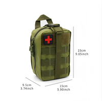 Kit de survie professionnel d'urgence, kit d'outils de bricolage, trousse de premiers soins avec système Molle compatible avec les sacs pour le camping et la randonnée