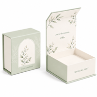 Boîte cadeau de luxe personnalisée en forme de livre, imprimée de motifs floraux, en carton gris 1200 g/m², avec fermeture magnétique, pour emballage de souvenirs de mariage