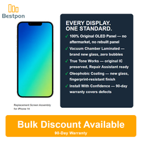 Remplacement pour écran OLED d'iPhone 14, assemblage remis à neuf avec verre remplaqué, panneau et circuit intégré d'origine, grade A