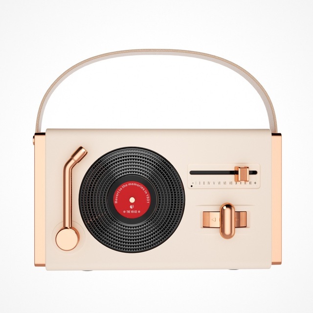 Stylish Small Portable Retro Small Music Speaker 5W With Record Player for Home and Outdoor