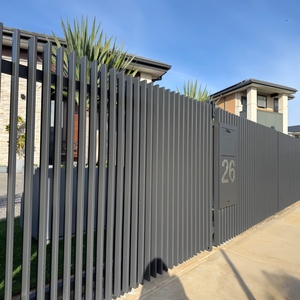 Clôture de jardin en alliage d'aluminium, panneau moderne, installation facile, grille extérieure noire, résistante à la rouille, écologique, peu coûteuse, 6 pieds - Product Image 1