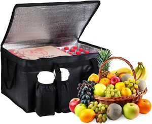 Bolsas Térmicas Extra Grandes para Comestibles, Bolsas Refrigerantes para Catering, Bolsa Térmica para Entrega de Alimentos con 4 Portavasos - Product Image 1