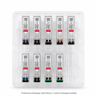 Transceiver Optik Komersial Modul VCSEL Transmitter 25G SFP28 1310nm 10km 10GBASE-LR SMF LC DDM Langsung dari Pabrik
