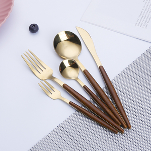 Ensemble de couverts en acier inoxydable <span class=keywords><strong>Ernesto</strong></span> Lidl, vente flash, Jomu, fourchette et <span class=keywords><strong>couteau</strong></span> dorés, couverts de restaurant 5 étoiles - Product Image 5