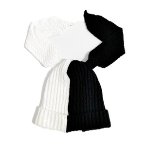 Knitted Hat for Women Autumn Winter Student Warm Ear Protection Cute Rabbit Color <b>Block</b> Long Ear Beanies - Product Image 3