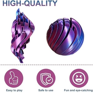 Jouet populaire en plastique, balle de slime imprimée en 3D, jouet de décompression et de déformation, jouet anti-stress très vendu - Product Image 2