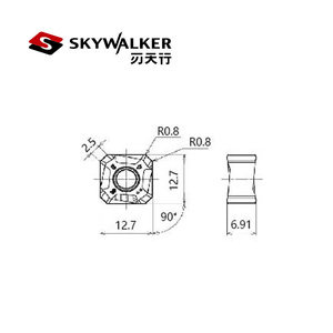 ใบมีดกัดซีเอ็นซี SNMX1206ANER <span class=keywords><strong>WK200</strong></span> แบบสองด้าน 8 คม SKYWLKER สำหรับงานกัดหน้า ใบมีดคาร์ไบด์สำหรับเครื่องมือกลึง - Product Image 2