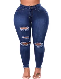 OEM Custom Ladies' <strong>Short</strong> <strong>Women's</strong> Essentials Ripped Mid Rise Destroyed Skinny Pants Denim Fabric <strong>Jeans</strong> <strong>Womens</strong> <strong>Jeans</strong> Skinny Ripped - Product Image 1