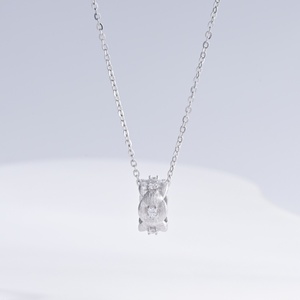 wholesale plata 925 silver dainty vintage <b>necklaces</b> Baguette Cut bridal butterfly minimalist pearl pendant <b>necklace</b> for women - Product Image 5