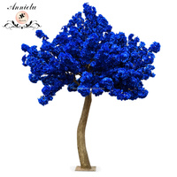 Centre de table ANNIELU en forme d'arbre de cerisier bleu royal, 150 cm, tronc en fibre de verre, pour mariage, fête, décoration d'événements en intérieur