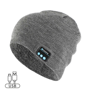 Nouveau design Bonnet tricoté à conduction osseuse sans fil pour écouter de la musique et parler, avec lampe frontale intégrée, modèle TL-CAP, pour M - Product Image 5