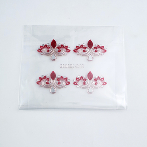 Autocollants en <span class=keywords><strong>strass</strong></span> vintage rouge or, autocollants décoratifs sans colle pour le <span class=keywords><strong>visage</strong></span>, cristaux pour festival de musique, fête, maquillage de scène - Product Image 6