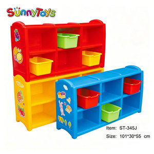 Meubles pour enfants en plastique de style moderne pour la maternelle avec étagère de rangement pour jouets, aire de jeux pour enfants - Product Image 6
