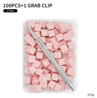 Lot de 100 éponges carrées pour nail art, pinceaux dégradés pour ongles, éponges à gel pour la conception de vernis, stylo applicateur, fournitures de manucure