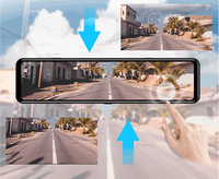 11.28 pouces voiture à l'intérieur du rétroviseur double objectif dash cam 4k Wifi avec système de suivi gps voiture dvr caméra dashcam enregistreur