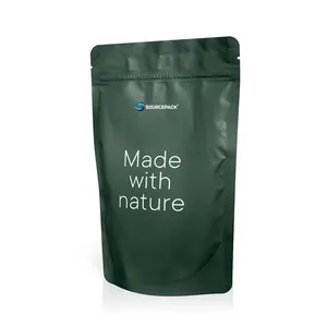 Doypack kemasan daur ulang Eco ritsleting dapat ditutup kembali bubuk makanan teh Makeup kertas plastik tas kantong berdiri