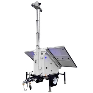 Remorque solaire portable adaptée avec systèmes de générateur d'énergie solaire pour la surveillance et l'éclairage de chantiers - Product Image 6