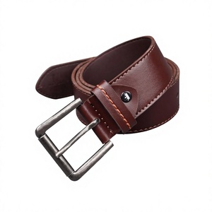 Cinturones de Cuero Vacuno de Diseño Sólido con Hebilla de Acero Rectangular, Duraderos, de la Mejor Calidad, Estilo Vintage para Hombre, con Logotipo Personalizado, Impermeables - Product Image 2