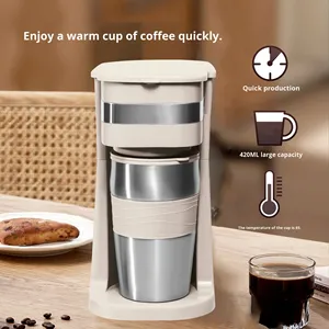 Machine à café portable en plastique pour le commerce extérieur transfrontalier, usage domestique et professionnel, grains de café américains, <span class=keywords><strong>filtre</strong></span> à goutte à tasse unique - Product Image 2