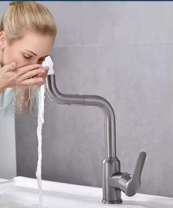 <span class=keywords><strong>Grifo</strong></span> Mezclador Monomando de Acero Inoxidable para Lavabo de Baño, Giratorio 360 Grados, Sin Contacto, Agua Fría y Caliente, Acabado Pulido, Salida Superior - Product Image 4
