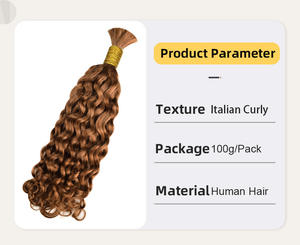 <span class=keywords><strong>Extensions</strong></span> de <span class=keywords><strong>cheveux</strong></span> humains en vrac à ondulations naturelles, effet mouillé, à tresser avec ruban adhésif, sans trame, ondulations profondes, toutes couleurs, sans pointes, lot en gros - Product Image 3