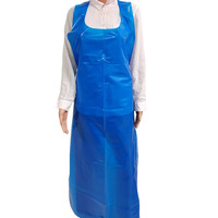 100 Pièces Tablier jetable sans manches en PE 140 cm, imperméable et résistant à l'huile, pour adultes, pour la cuisine, le salon et la protection au travail