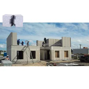 HF Rumah Precast Beton Prefab Mesin Pelat Sandwich Beton untuk Membuat Panel Papan Blok Dinding Inti Busa Hewan Peliharaan