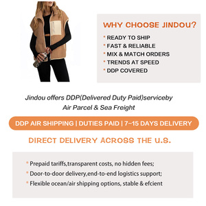 Gilet in pile da <span class=keywords><strong>donna</strong></span> senza maniche, con bottoni e cerniera, vestibilità ampia, casual, autunnale - Nuovo arrivo 2026 - Product Image 3