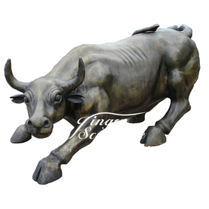 Directamente fábrica bronce wild bull con larga escultura cuerno - Product Image 6