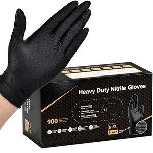 Guantes Desechables Industriales de Alta Resistencia de 8 Mil para Mecánicos, con Logotipo Personalizado, Textura de Diamante, Sin Látex, No Estériles, OEM - Product Image 2