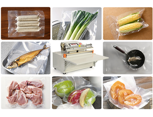 Machine d'emballage <span class=keywords><strong>alimentaire</strong></span> <span class=keywords><strong>sous</strong></span> vide de remplissage automatique de gaz d'azote de haute qualité petit scellant de dessus de Table pour les matériaux de papier en plastique - Product Image 6