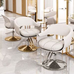 Silla de Salón Conris Durable Gold Lift Rotation con Asiento de Cuero, Doble Reposapiés, Estilo Moderno para Estilistas, Barberías, Spas y Gimnasios - Product Image 1
