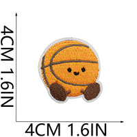 Mini ballon de football sport broderie décoration Patch autocollants bricolage dessin animé Badminton brodé tissu patchs anglais lettre 3D